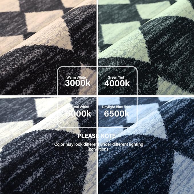 Lahome Machine Washable Area Rugs for Bedroom Aesthetic, 4x6 Soft Living Room Area Rug Non Slip Entryway Rugs, Moroccan Trellis Printed Black and White Indoor Kitchen Carpet for Bedside Office