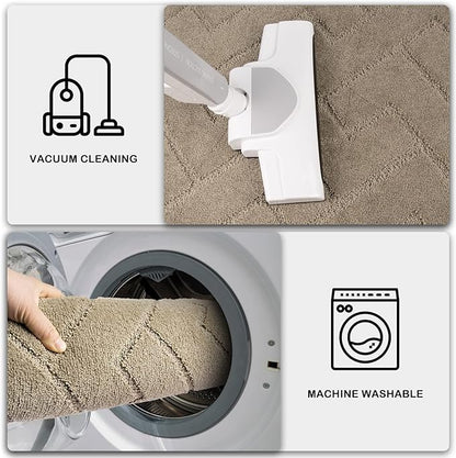 PURRUGS Dirt Trapping Door Mat 24" x 35.5", Non-Slip Machine Washable Entry Rug, Shoe Scraper, Dog Doormat, Super Absorbent Welcome Mat for Front & Back Door, Muddy Wet Shoes & Paws, Taupe