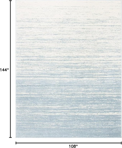 SAFAVIEH Area Rug 9x12 - Adirondack Collection - Large - Slate & Cream, Modern Ombre Design, Non Shedding & Easy to Clean, Ideal for Living Room, Bedroom, Office, Dining Space (ADR113T)