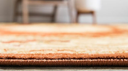 Unique Loom Versailles Collection Traditional Classic Floral Motif Area Rug (2' 2 x 6' 0 Runner, Terracotta/ Ivory)