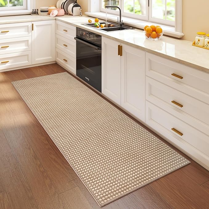Boho 2x5 ft Hallway Runners Rug Woven Washable Long Kitchen Runner Mat Rugs Non Slip, Soft Entryway Laundry Hall Runner Floor Carpet for Indoor Backdoor Bedroom Kitchen Living Room, Brown