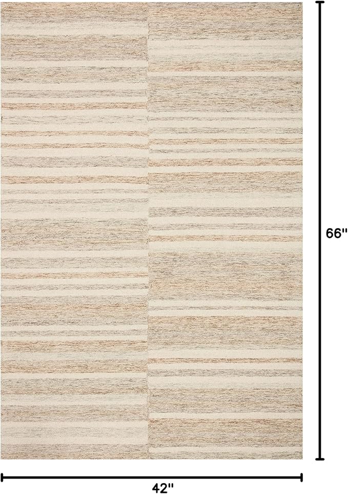 Loloi Chris Loves Julia Chris Collection CHR-03 Ivory/Clay 3'-6'' x 5'-6'', .50" Pile Height, Accent Rug