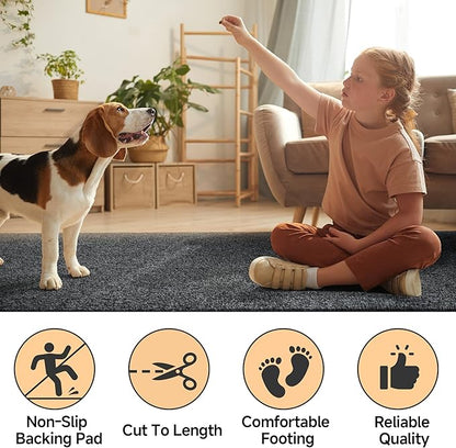 jxgzyy Runner Rugs 2'11" x 16'5", Non Slip Entrance Doormat, 0.25” Thickness Indoor Outdoor Carpet Runner with Rubber Backing, Waterproof Custom Size Heavy Duty Floor Mat for Hallway Laundry Patio