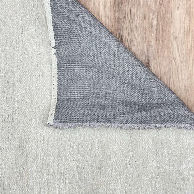 Alfa Rich 3x10 White Washable Area Rugs for Living Room Hallway Kitchen Cotton Decor Runner Rug
