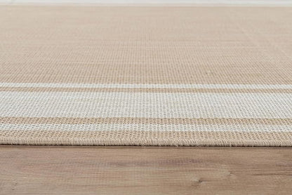 Beverly Rug Outdoor Rug 6x9 Modern Bordered Area Rugs for Indoor and Outdoor Patio Deck Porch Garden Waterproof Weather Sun Resistant Washable Outside Carpet (6 x 9 Beige)