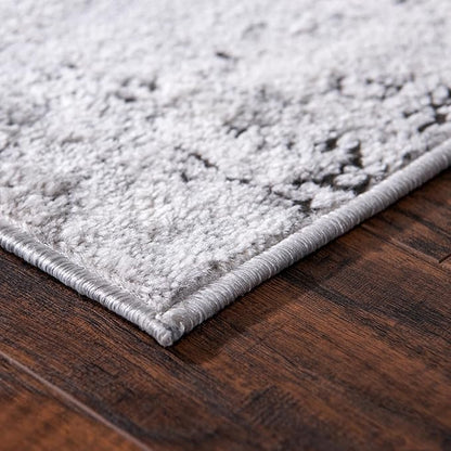 Rugs.com Leipzig Collection Rug – 10x14 Gray Low-Pile Rug Perfect for Living Rooms, Large Dining Rooms, Open Floorplans