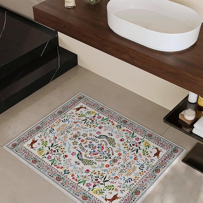 Rugcomf Entryway Rug 2x3 Rug Door Mat Indoor Entrance Washable Rug Small Non-Slip Low Pile Throw Rugs for Entryway, Kitchen, Front Door Indoor Entrance, Entry(Colorful)