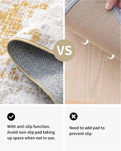 ILANGO Area Rug 8x10 ft for Living Room Bedroom Machine Washable Rugs with Non Slip Backing High Traffic Indoor Carpet for Dining Room Dorm Non-Shedding & Fade Resistant Modern Rugs