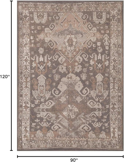 LUXE WEAVERS Moroccan Floral Beige 8x10 Area Rug for Living Room