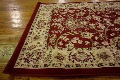 Unique Loom Sialk Hill Collection Area Rug - Washington (2' 11" x 16' 5" Runner Burgundy/Cream)