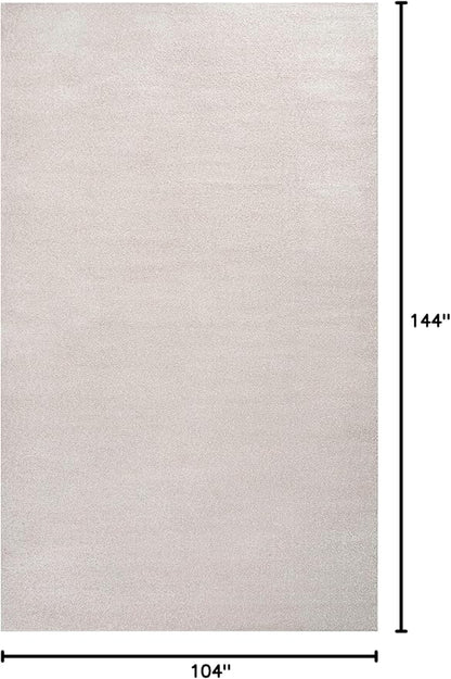 JONATHAN Y Haze Solid Low-Pile Ivory Indoor Area Rug 9x12, Coastal,Bohemian,Minimalist,Classic, Easy-Cleaning for Living Room,Bedroom,Kitchen,Pet Friendly,Non-Shedding (SEU100D-9)