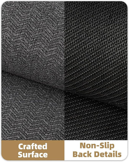 Color&Geometry Thin Indoor Entrance Mats, 24"X36" Indoor Mats for Entryway Non Slip Rubber Backed, Dirt Trapper Door Rugs for Entryway Indoor 2x3 Washable, Charcoal Grey (Rolled-up NO Creases)