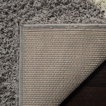 SAFAVIEH Dallas Shag Collection Area Rug - 4' Square, Grey & Ivory, Trellis Design, Non-Shedding & Easy Care, 1.5-inch Thick Ideal for High Traffic Areas in Living Room, Bedroom (SGD257G)