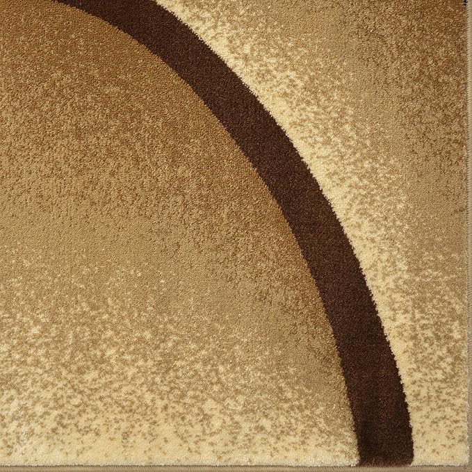 2305 Geometric Abstract Beige 5x7 Area Rugs for Living Room