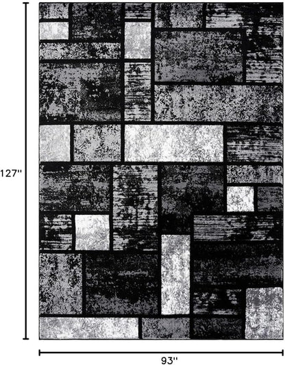 LUXE WEAVERS Modern Geometric Squares 10007 Gray 8x10 Area Rug