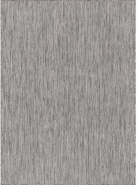 CAMILSON Outdoor Rug 10x14 Modern Area Rugs for Large Indoor and Outdoor Patios and Porches - Waterproof, Washable, Non-Shedding, Easy-to-Clean Outside Carpet (10 x 14, Solid - Silver Gray)