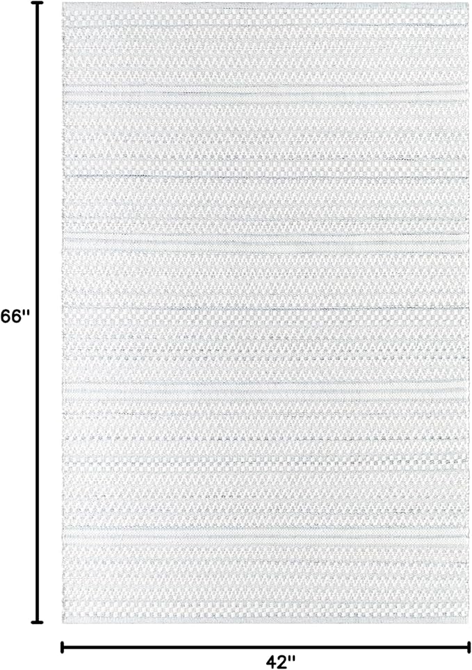 Mark&Day Wool Rugs, 4x6 Precious Solid and Border Cream/Charcoal Area Rug, Cream Grey Carpet for Living Room, Bedroom or Kitchen (3'6" x 5'6")
