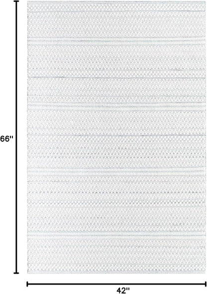 Mark&Day Wool Rugs, 4x6 Precious Solid and Border Cream/Charcoal Area Rug, Cream Grey Carpet for Living Room, Bedroom or Kitchen (3'6" x 5'6")