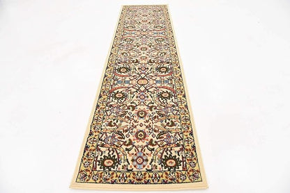 Unique Loom Espahan Collection Area Rug - Cape Cod (2' 7" x 10' Runner, Cream/ Black)