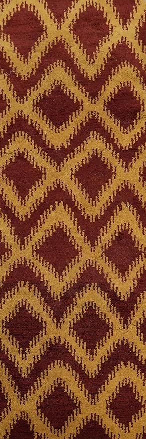 Modern Collection 9' 8'' X 2' 8'' Runner Rug Rug, All-Over 100% Wool Carpet for Home Décor, Foyer and Hallway