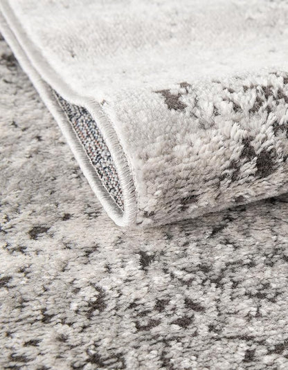 Rugs.com Leipzig Collection Rug – 5x8 Oval Gray Low-Pile Rug Perfect for Living Rooms, Large Dining Rooms, Open Floorplans
