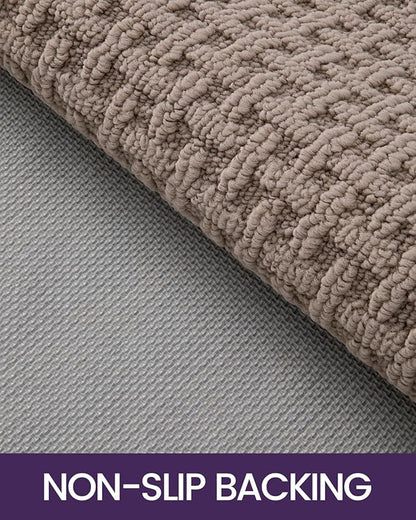 DEXI Front Entryway Door Mat Non Slip 36x60, Washable Entry Way Mats Inside Entrance Low Profile, Welcome Doormat Dirt Trapper for House Floor Home Porter Hall Backdoor Area, Light Taupe