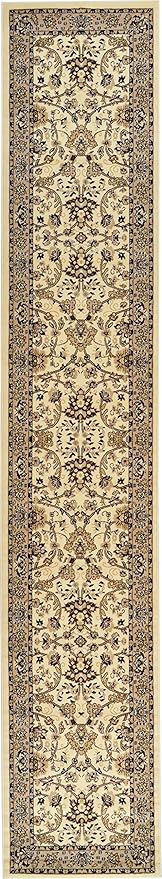 Unique Loom Sialk Hill Collection Area Rug - Washington (2' 11" x 16' 5" Runner Ivory/Black)