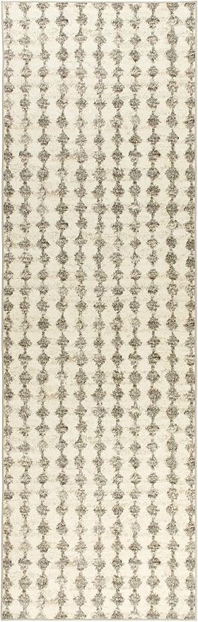 Dash & Albert Izzy Grey Machine Washable Rug, Runner-2.5 X 8 Feet, Grey Graphic Pattern