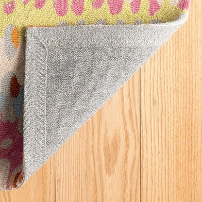 Dash and Albert Paint Chip Wool Area Rug - 4' x 6' Confetti Graphic Hand Micro Hooked Accent Rug - Durable, High Traffic Areas Hallway, Living Room, Stairs