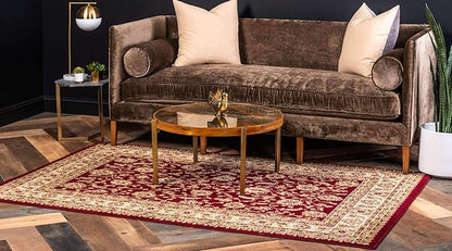 Unique Loom Voyage Collection Traditional Oriental Classic Intricate Design Area Rug (10' 0 x 14' 0 Rectangular, Red/Gold)