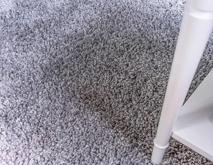 Unique Loom Davos Shag Collection Area Rug - Solid (6' 1" x 9' Rectangle, Sterling)