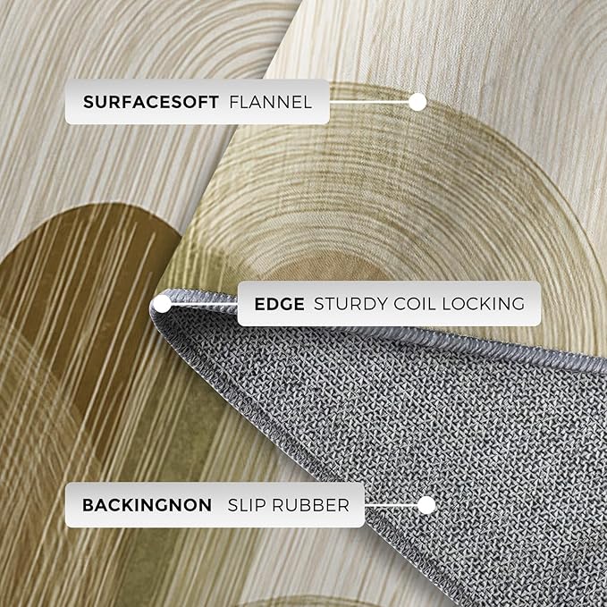 Abstract Geometry Rugs for Home Decor, 6x8 ft, Minimalist Geo Arched Area Rugs for Living Room, Soft Non Slip Washable Mid Century Modern Carpet Bedroom Decorations Dt-Ghf-19