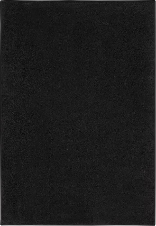 Nourison Home Nourison Essentials Black 5' x 8' Area Rug - Easy Clean, Non Shedding, Bed Room, Living Room, Dining Room, Kitchen (5' x 8')