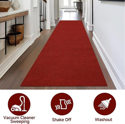 jxgzyy Red Carpet Runner for Party, 2'11" x 9'10" Non Slip Runner Rug, Heavy Duty Indoor Outdoor Floor Mat for Wedding, Hollywood Movie Award Ceremony Decoration