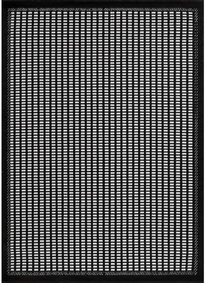 Beverly Rug Micro Loop Area Rug Black/White 6x9 Geometric Modern Luxury Zebra Durable Soft Indoor Rugs for Living Dining Room Office Stain Resistant Non Shedding Casual Indoor Carpet 6 x 9
