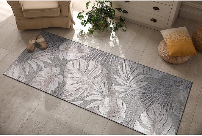 CAMILSON Runner Outdoor Rugs Oriental Retro Traditional Floral Medallion Area Rug 2x7 Non-Shedding Stain Resistant Indoor Carpet for Bathroom Hallway Kitchen Office (2 x 7 / Beige)