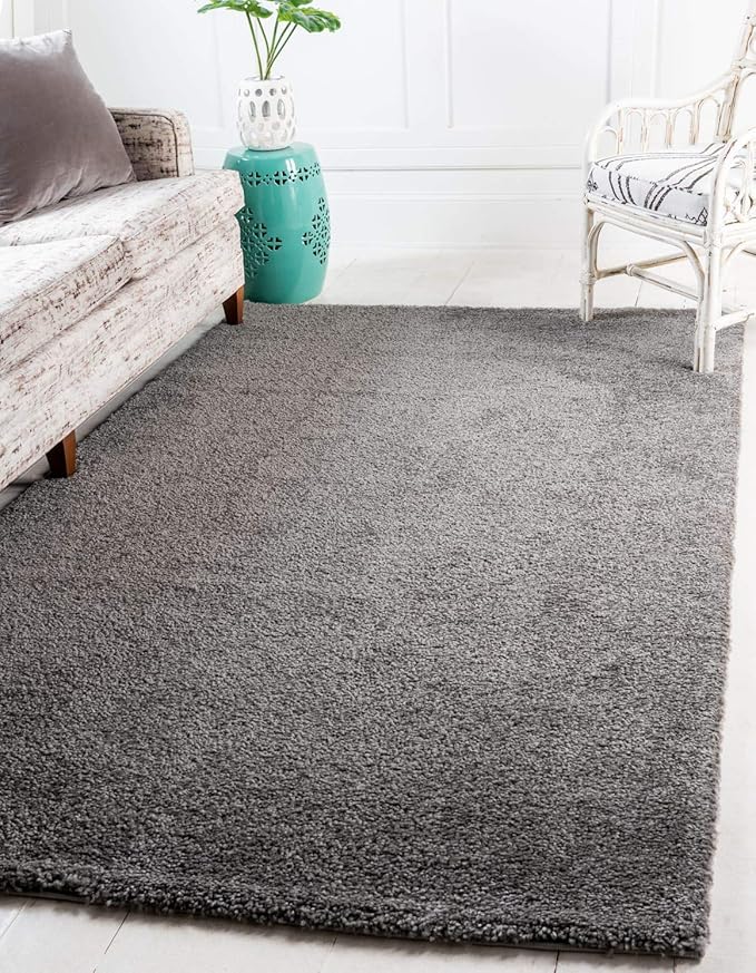 Unique Loom Solo Collection Area Rug - Calabasas (5' 3" x 7' 7" Rectangle, Gray)