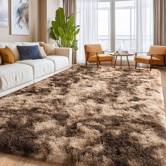 Area Rug for Living Room, Furry Carpet for Teen, Shaggy Rug for Nursery Room, Fuzzy Plush Rug for Dorm 6x9 Feet