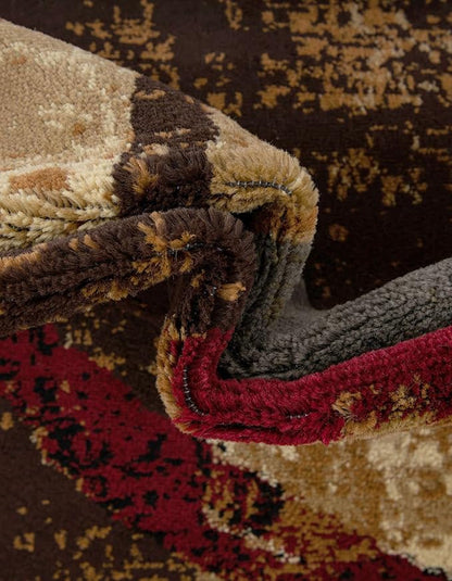 Unique Loom Barista Collection Area Rug - Kouillou (2' 7" x 4' 1" Hearth, Multi/Brown)