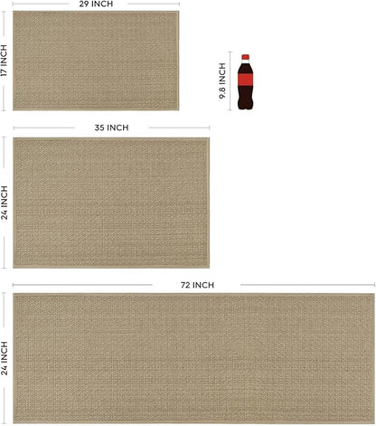 Artoid Mode Washable Non-Slip Rubber Backing Kitchen Rugs Doormat, Absorbent Kitchen Floor Mats in Front of Sink Kitchen Mats for Floor Home Decor 24x72 Inch