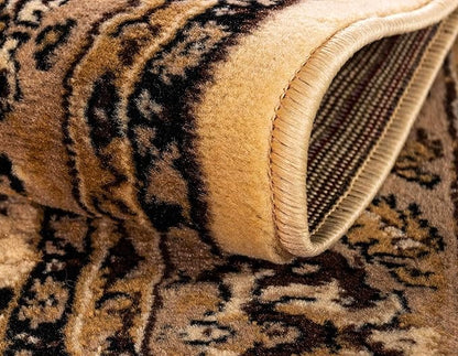 Unique Loom Sialk Hill Collection Area Rug - Washington (9' 10" x 13' 1" Rectangle Ivory/Black)