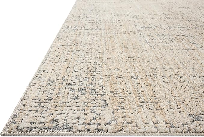 Loloi Amber Lewis Bexley Collection BEX-03 Natural/Slate 4'-0" x 6'-0" Accent Rug Neutral, Textured, Living, Bedroom, Dining, Carpet