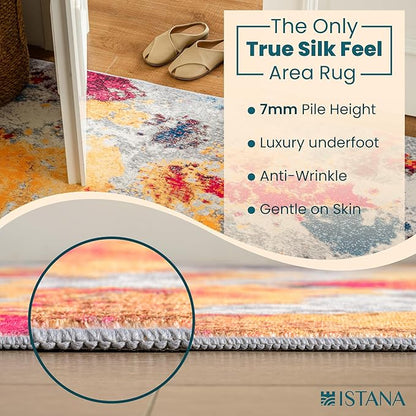 Istana 9x12 Area Rug - Multi Colors 9 x 12 Area Rugs for Living Room - Foldable 9x12 Rugs for Bedroom/Living Room Rug - Stain Resistant Washable Rugs - Eco-Friendly Area Rugs