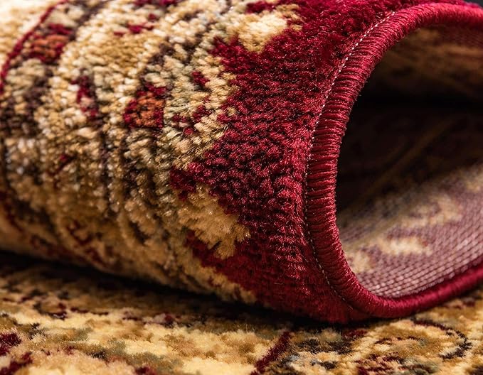 Unique Loom Voyage Collection Traditional Oriental Classic Intricate Design Area Rug (2' 7 x 12' 0 Runner, Red/Gold)