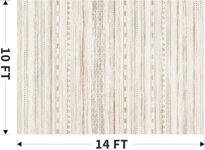 10x14 Area Rugs for Living Room Machine Washable Rug Distressed Indoor Carpet Neutral Moroccan Boho Rug Ultra Soft Area Rug for Bedroom Dining Room Playroom Office, Brown