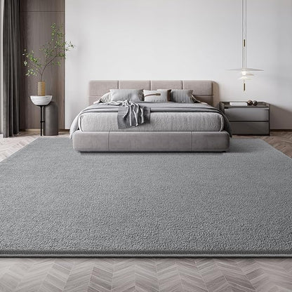Large Modern Area Rugs for Living Room Bedroom, 5x8 Feet Grey Ultra Soft Solid Thickened Memory Foam Indoor Minimalist Carpets, Non-Slip Comfy Rugs for Boys Girls Nursery Kids Room Home Décor