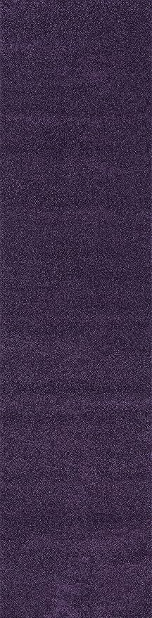 JONATHAN Y Haze Solid Low-Pile Purple Runner Rug 2x8, Coastal,Bohemian,Minimalist,Classic, Easy-Cleaning for Living Room,Bedroom,Kitchen,Pet Friendly,Non-Shedding (SEU100N-28)