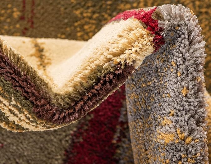 Unique Loom Barista Collection Area Rug - Timor (2' 2" x 3' 1" Rectangle, Multi/ Red)
