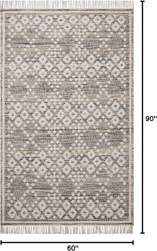 Loloi Angela Rose Rivers Collection RIV-01 Denim/Ivory 5'-0" x 7'-6" Reversible Area Rug