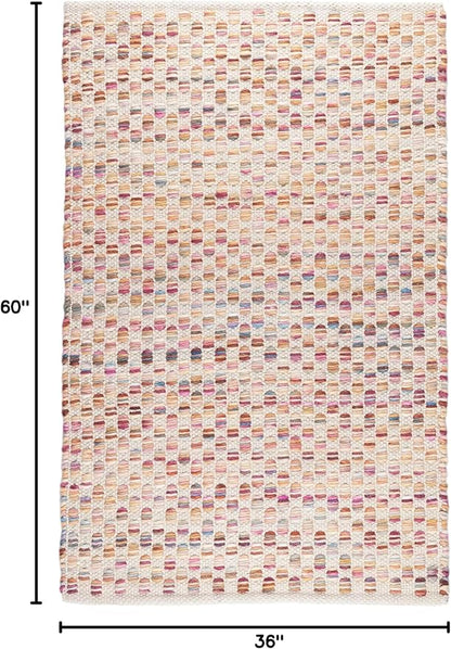 Dash and Albert Torrey Wool Area Rug - 3' x 5' Multicolor Geomatric Handwoven Accent Rug - Durable, Low Pile, Guest Room, Home Office, Dining Room - Premium Luxury Hotel Quality Soft Breathable